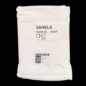 IKEA SANELA Off-White Velvet Cotton Pillow Cover 20" x 20"